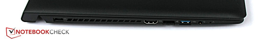 Слева: HDMI, LAN, USB 3.0, аудиопорт 3.5мм