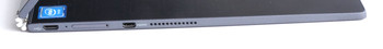 слева: порт USB, слот для SIM карты, слот microSD, порт mini-HDMI, динамики