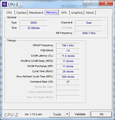 CPU-Z: информация об ОЗУ