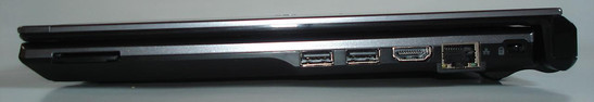 Справа: картридер 5-in-1, 2x USB, HDMI, RJ45 gigabit LAN, замок Кенсингтон