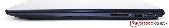 Правая сторона: картридер, USB 3.0, mini-DisplayPort