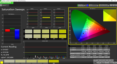 Результаты CalMAN Saturation Sweeps после калибровки