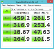 CrystalDiskMark показал такую вот картину.