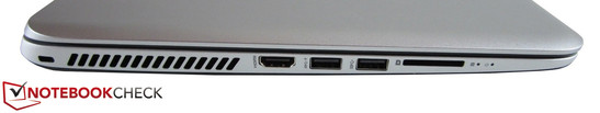 Слева: замок Kensington, HDMI, 2 порта USB 3.0, SD-кардридер