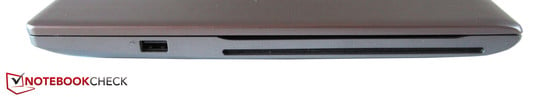 Справа: USB 2.0, привод оптических дисков с щелевой загрузкой
