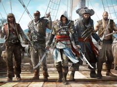 На иллюстрации Assassin&#039;s Creed IV: Black Flag изображен Эдвард Кенуэй со своей командой пиратов на корабле (Источник изображения: Ubisoft)