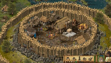 Изображение, на котором показаны здания в игре «Stronghold: Definitive Edition».