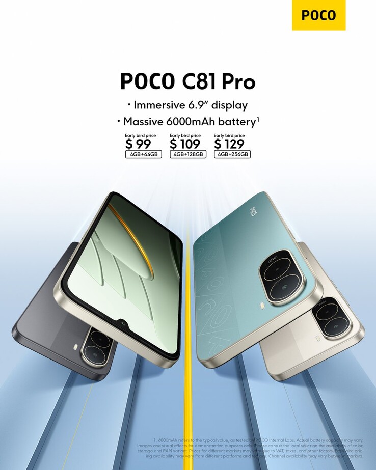 Подробности о цене Poco C81 Pro