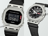 Слева направо (на фото), Casio G-Shock GM-5600M-1 и GM-2100M-1A. (Источник изображения: Casioblog)