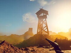 Измененное изображение, показывающее башню в игре Survival: Fountain of Youth.