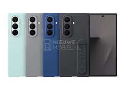 Galaxy Z Fold7 уже можно увидеть в четырех стартовых цветах благодаря этим утечкам чехлов от первых лиц. (Источник изображения: via NieuweMobiel)