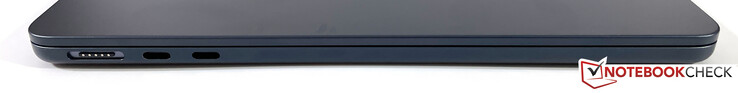 Левая сторона: MagSafe, 2x USB-C 4.0 (Thunderbolt 3, 40 Гбит, Power Delivery, DisplayPort-Alt mode)