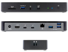 Apricorn представляет док-станцию Aegis Thunderbolt 4 с 11 портами, поддержкой внешних мониторов 8K и двумя слотами безопасности Kensington. (Источник изображения: Apricorn)