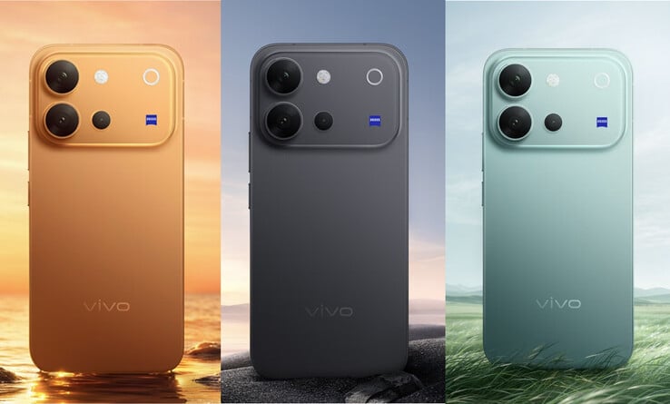 Vivo V8 в цветах Sunrise Anthem, Stellar Black и Horizon Blue