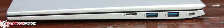 слот microSD, 2х USB-A (3.2 Gen 2), слот замка Kensington