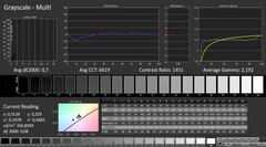 CalMAN: grayscale tracking (после калибровки)