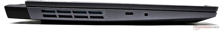 Левая сторона: USB 3.2 Gen2 Type-C (DisplayPort 1.4, Power Delivery 140 Вт), аудио разъем