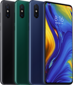 Доступные расцветки Mi Mix 3