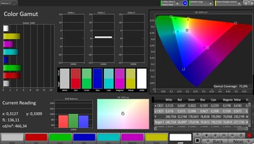 CalMAN DCI P3 color space