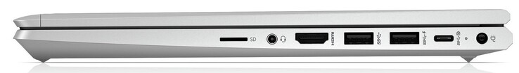 Справа: Micro-SD, аудио 3.5 мм, HDMI, 2x USB 3.1 Gen 1, USB-C 3.1 Gen 2, вход питания