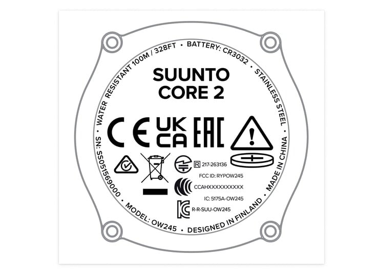 В Suunto Core 2 нет датчика частоты сердечных сокращений или SpO2.