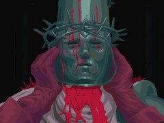 Изображение из игры Blasphemous с персонажем.