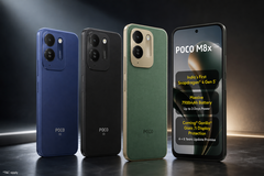 Смартфон Poco M8x 5G доступен в цветовых вариантах: кобальтово-синий, чёрный и кожано-зелёный