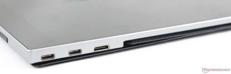 Справа: 2x USB Type-C (с поддержкой Power Delivery и DisplayPort), 1x mini-HDMI