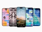 iOS 26 позволит использовать анимированный музыкальный экран блокировки в сторонних приложениях. Общее изображение нескольких iPhone. (Источник изображения: Apple)