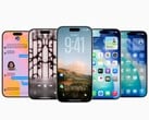 iOS 26 позволит использовать анимированный музыкальный экран блокировки в сторонних приложениях. Общее изображение нескольких iPhone. (Источник изображения: Apple)
