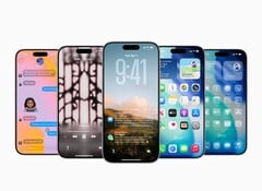 iOS 26 позволит использовать анимированный музыкальный экран блокировки в сторонних приложениях. Общее изображение нескольких iPhone. (Источник изображения: Apple)