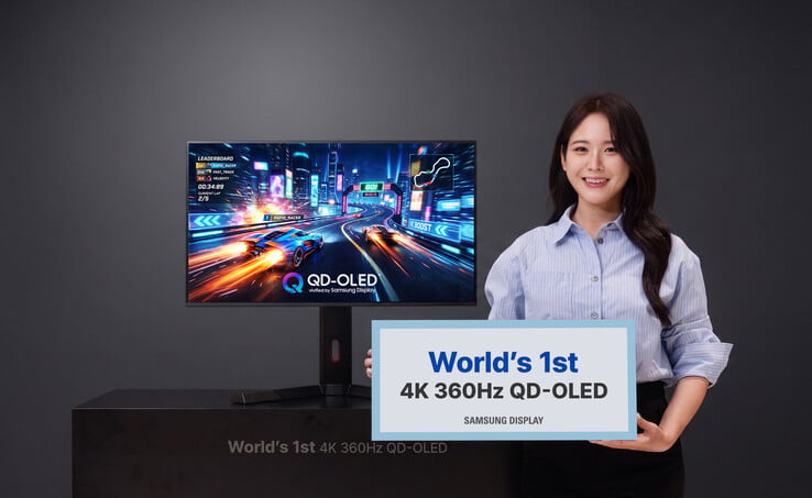 Дисплей Samsung разрабатывает первый в мире 4K 360 Гц QD-OLED для мониторов.
