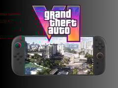 Логотип GTA 6 над Switch 2 (Источник изображения: Rockstar Games, Nintendo of America с правками)
