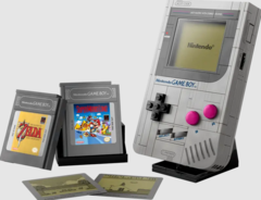 Lego Game Boy в масштабе 1:1 уже превратился в игровую консоль (Источник изображения: Lego.com)