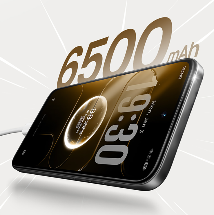 Tecno Spark 50 5G оснащен аккумулятором емкостью 6 500 мАч