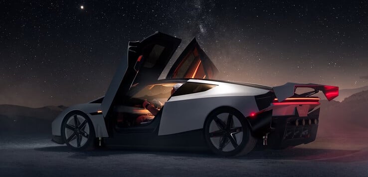 Электромобиль Tesla Roadster изготовлен из лёгкого углеродного волокна, магния и титана.