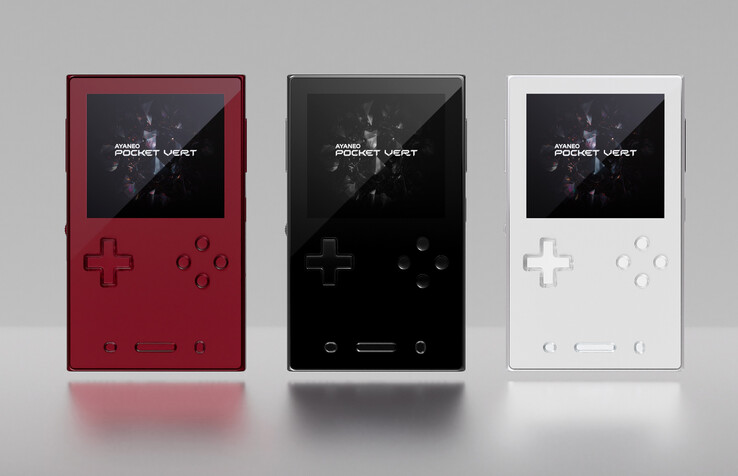 Модель Ayaneo Pocket Vert в вариантах отделки Lava Red, Midnight Black и Moon. (Источник изображения: Ayaneo)