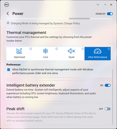 Профили производительности: Optimized, Cool, Quiet, Ultra Performance