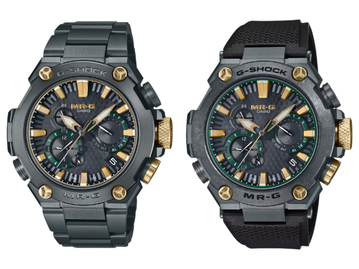 Casio G-Shock MRG-B2000BG-3A (слева) и MRG-B2000RG-3A (справа). (Источник изображения: Casio)