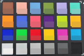 ColorChecker: исходный цвет в нижней части каждого блока