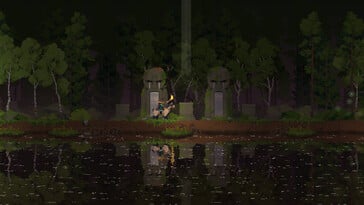На изображении: скриншот игрового процесса из Kingdom Two Crowns.
