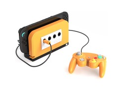 Retro Fighters BattleDock с оранжевой лицевой панелью. (Источник изображения: Retro Fighters/Kickstarter)