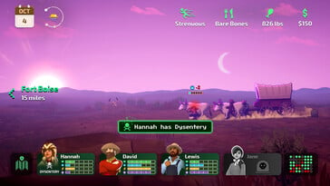 Изображение, на котором запечатлен фургон в игре «The Oregon Trail».
