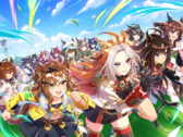Umamusume: Pretty Derby в Steam появилась полная англоязычная поддержка: интерфейс, озвучка и субтитры. На картинке - стилизованный скриншот из игры. (Источник изображения: Cygames, Inc.)