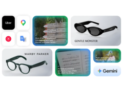 Промо-изображение Google демонстрирует готовящуюся платформу умных очков Android XR с новыми дизайнами очков от Gentle Monster и Warby Parker, а также функции на основе искусственного интеллекта, такие как живой перевод, навигация, распознавание музыки, визуальный поиск и приложение громкой связи