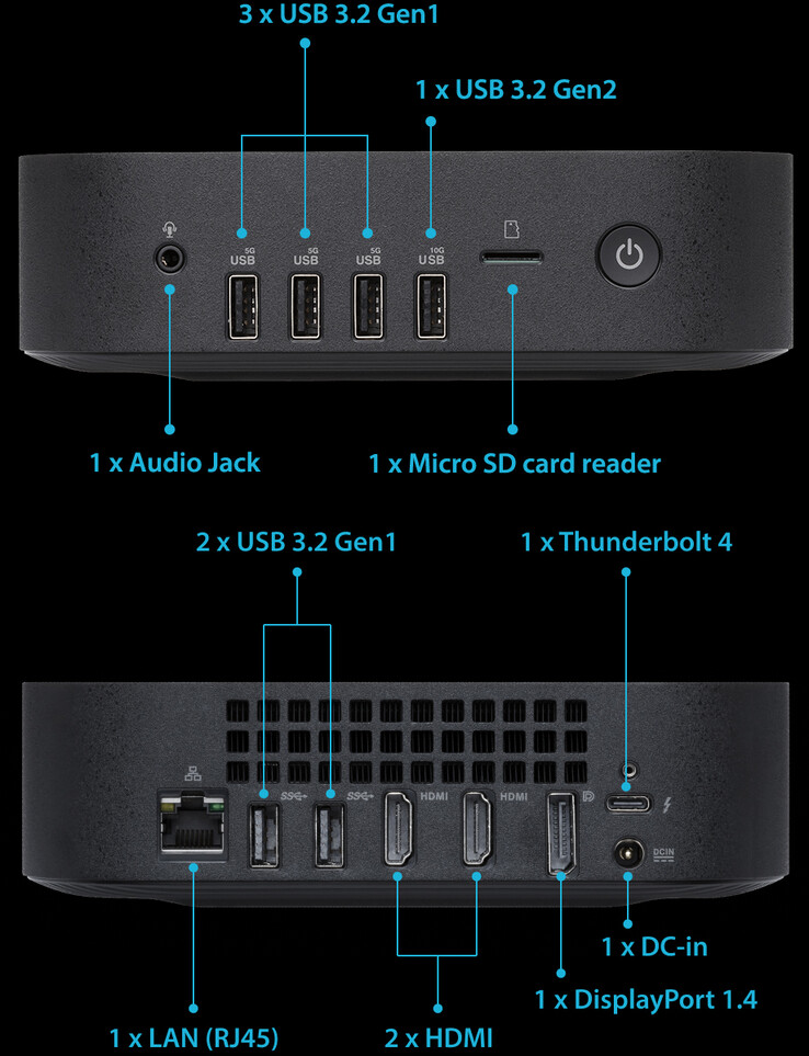 Порты подключения Chromebox 5a (источник изображения: Asus)