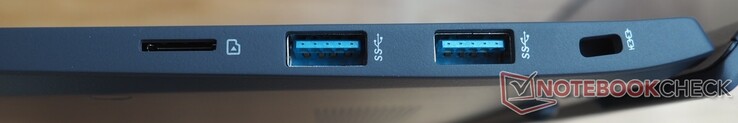 Правая сторона: слот microSD, 2x USB-A 3.2 Gen2, слот замка Kensington