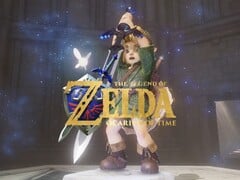 Баннер ремейка Zelda: Ocarina of Time, на котором Линк держит Мастер-меч