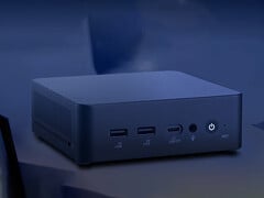 Питание устройства VM61 может осуществляться через порт USB-C. На изображении: рекламная фотография, демонстрирующая переднюю панель мини-ПК.