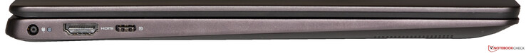 Левая сторона: разъем питания, HDMI 1.4, USB 3.1 Gen1 Type-C